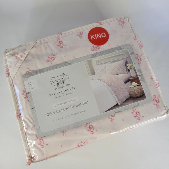 QSH Queen House Set Copripiumino Shabby Chic 3 Pezzi King Size - Microfibra Lavata Color Talpa Con Balze Cucite A Mano